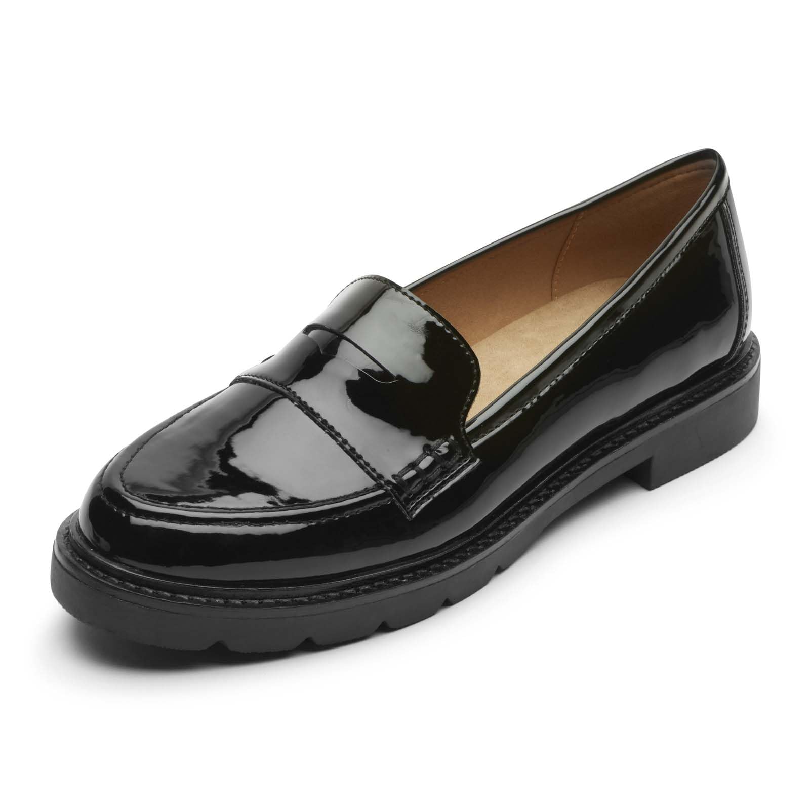 Rockport Women's Kacey Penny Loafer Flat Comfortable Flats for Work and Everyday Wear Lightweight Velvet Fabric and Leat