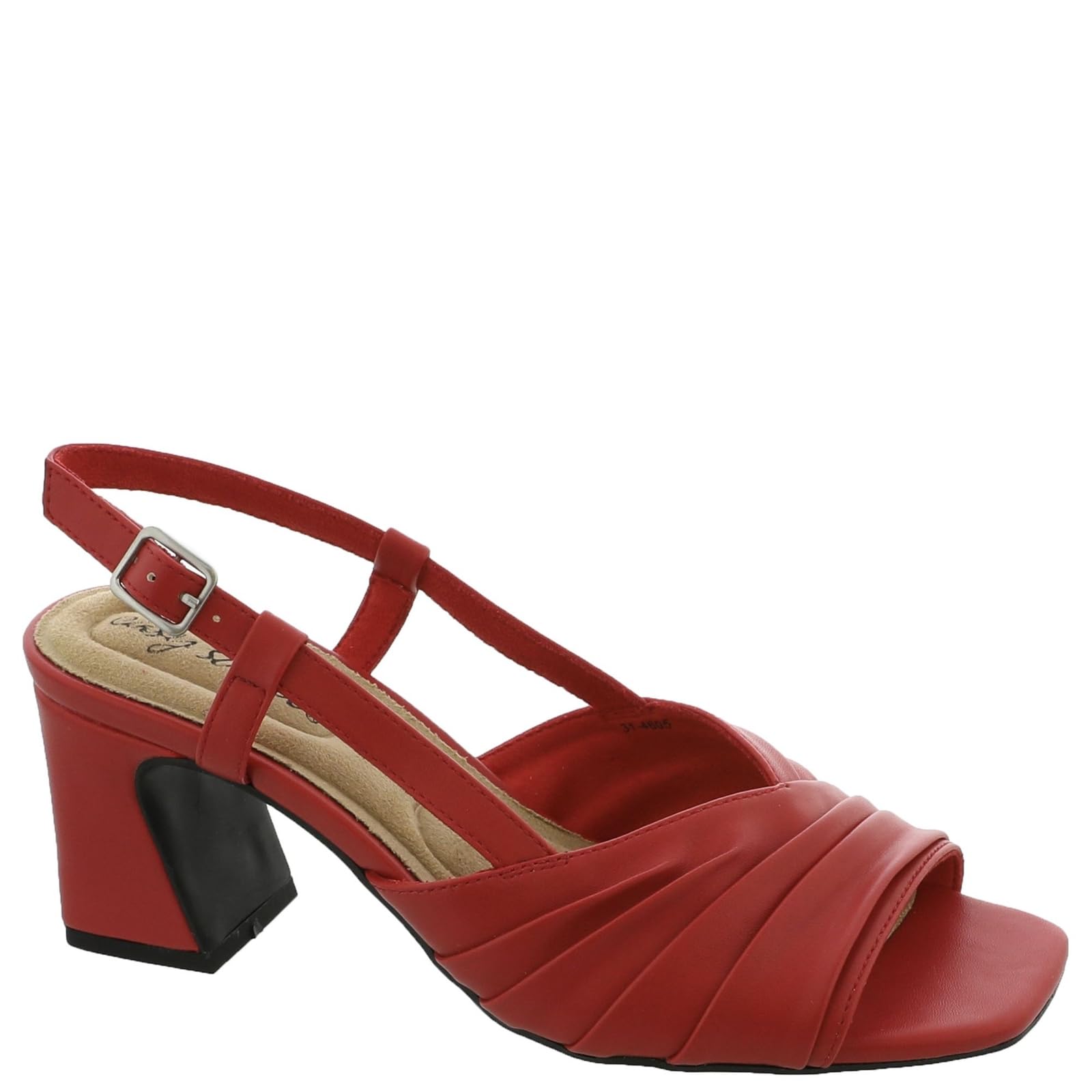 Easy Street Women's Lucie Heeled Sandal - Comfortable Leather Design for Casual Everyday Wear - Slip-On Style